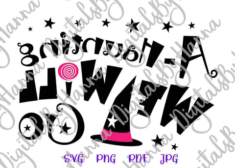 A Haunting We Will Go Happy Halloween Print and Cut SVG Digitals by Hanna 