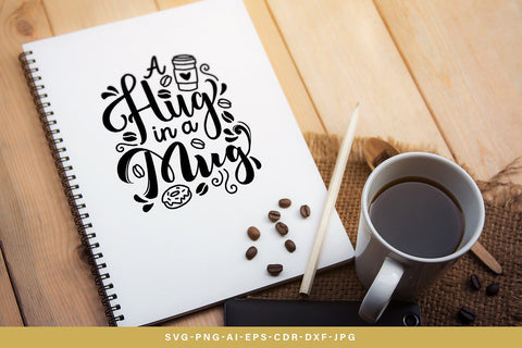 A Hug in a Mug SVG SVG VectorSVGdesign 