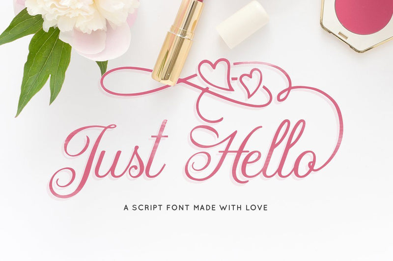 A Just Hello Script Font Maroon Baboon