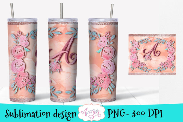 A monogram design for 20oz tumbler sublimation Sublimation Amorclipart 