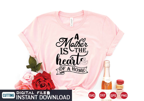 a mother is the heart of a home SVG designer krishna 