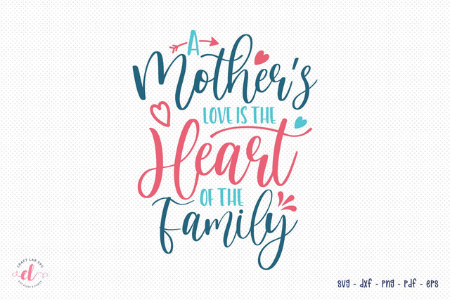 A Mother's Love Is The Heart, Mothers Day SVG SVG CraftLabSVG 