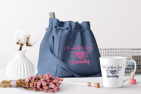 A mothers love is the heart of a family. Family SVG Quote cut file SVG Zoya Miller 