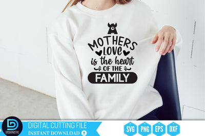 A mother's love is the heart of the family SVG SVG DESIGNISTIC 