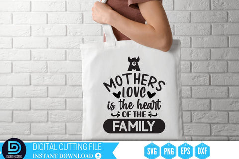 A mother's love is the heart of the family SVG SVG DESIGNISTIC 