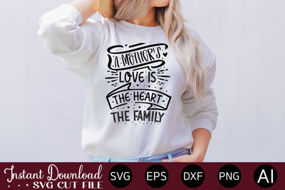 A Mother's Love Is The Heart Of The Family svg SVG designmaster24 