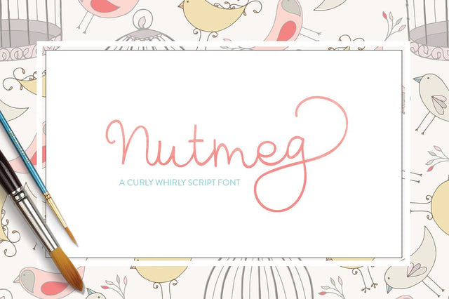 A Nutmeg Script Font Maroon Baboon 