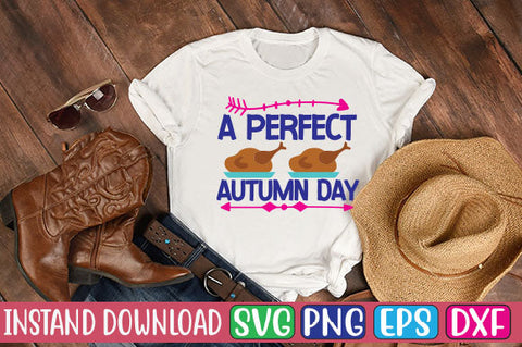 A Perfect Autumn Day SVG Cut File SVGs, Quotes and Sayings, Food & Drink, Holiday,On Sale, SVG Studio Innate 