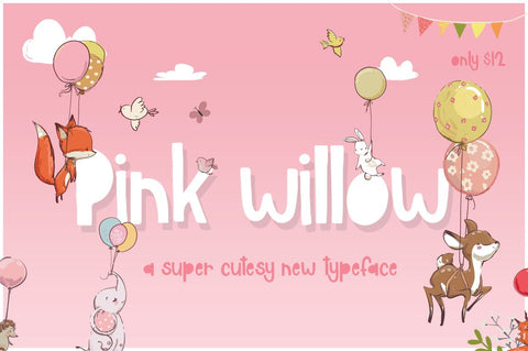 A Pink Willow Font Font Maroon Baboon 