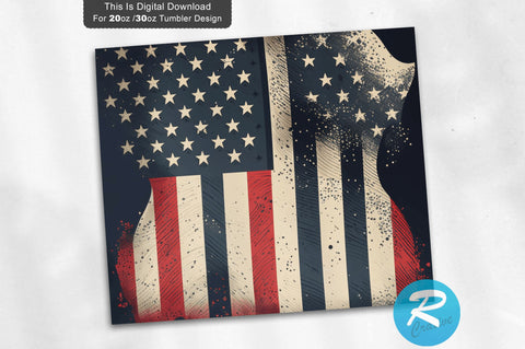 A Police and Firefighter American Flag 20 oz / 30 oz Tumbler PNG Sublimation Regulrcrative 