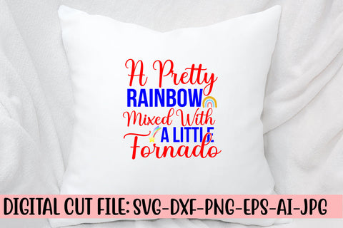 A Pretty Rainbow Mixed With A Little Fornado SVG Cut File SVG Syaman 