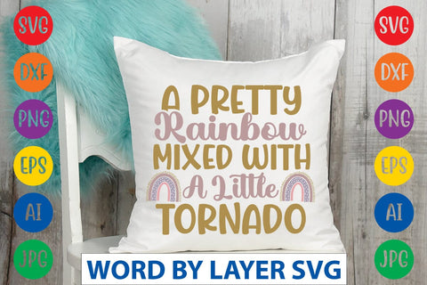 A Pretty Rainbow Mixed With A Little Tornado svg design SVG Rafiqul20606 