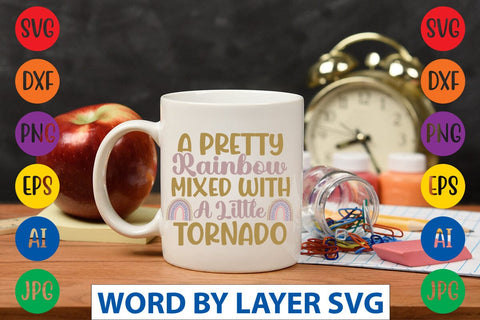 A Pretty Rainbow Mixed With A Little Tornado svg design SVG Rafiqul20606 