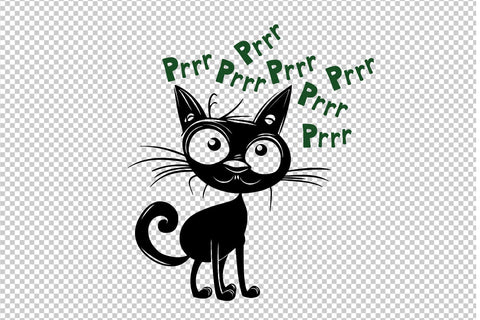A purring black cat SVG file SVG Boertiek 