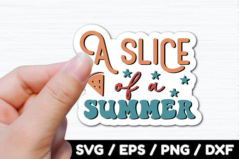 A slice of a summer Retro stickers SVG akazaddesign 