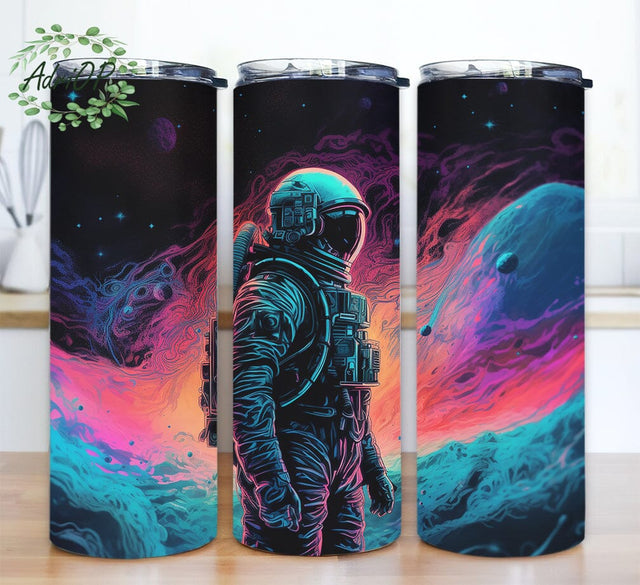 A Surreal Astronaut 20oz Skinny Tumbler Png, Astronaut Tumbler, Space Astronaut Tumbler Design, Planets Tumbler, Universe Tumbler Png, Sublimation Designs Downloads Sublimation AdriOP 