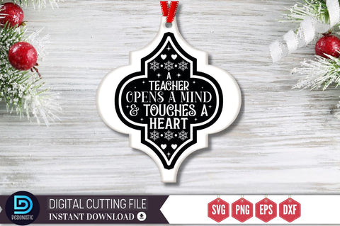 A teacher opens a mind & touches a heart SVG SVG DESIGNISTIC 