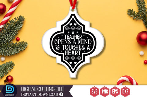 A teacher opens a mind & touches a heart SVG SVG DESIGNISTIC 