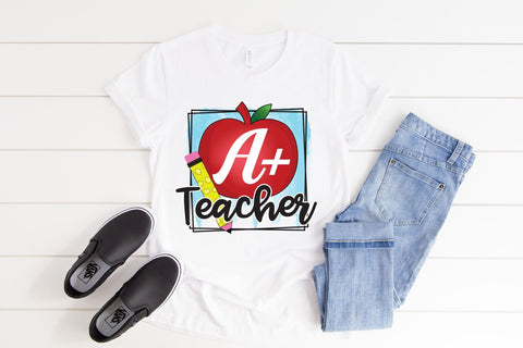 A+ Teacher PNG, Teacher Sublimation Design Sublimation CraftLabSVG 