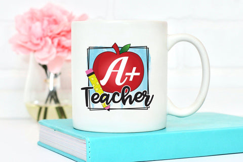 A+ Teacher PNG, Teacher Sublimation Design Sublimation CraftLabSVG 