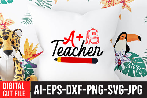 A+ Teacher SVG Cut File , Teacher SVG SVG BlackCatsMedia 
