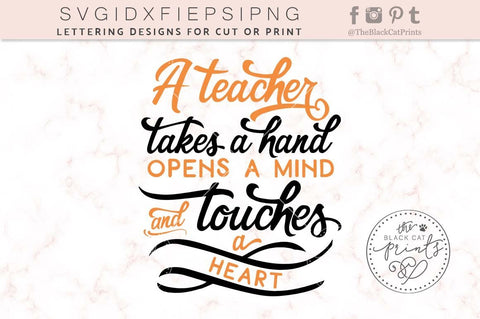 A teacher takes a hand cut file SVG TheBlackCatPrints 