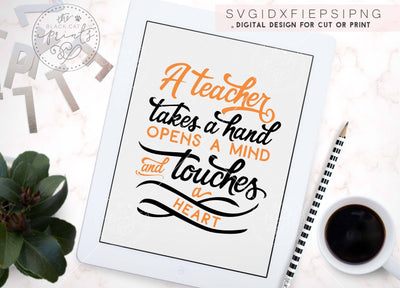 A teacher takes a hand cut file SVG TheBlackCatPrints 