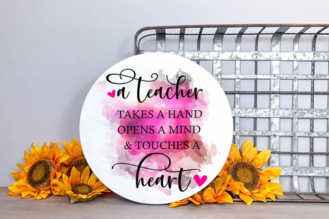 A Teacher Takes a Hand I Teacher Appreciation Sublimation Sublimation Happy Printables Club 