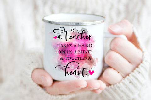 A Teacher Takes a Hand I Teacher Appreciation Sublimation Sublimation Happy Printables Club 