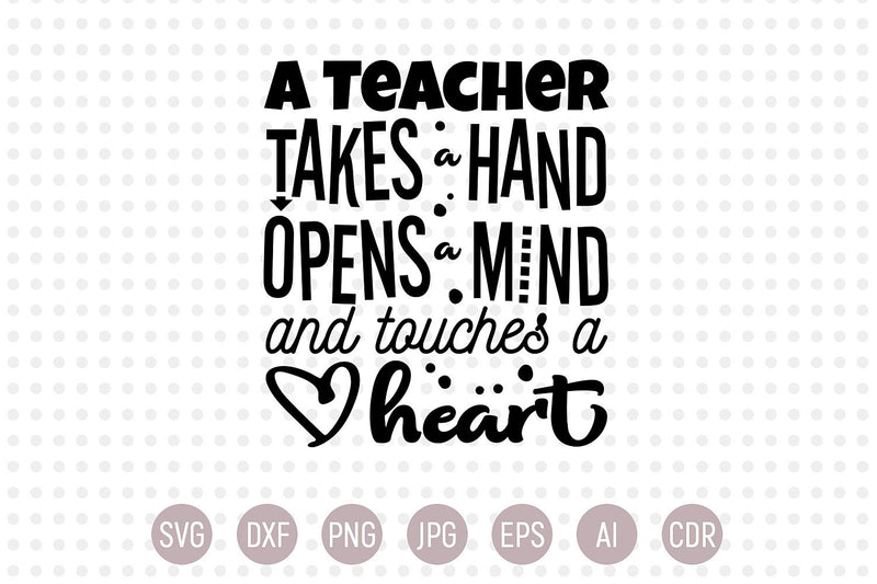 A Teacher Takes A Hand Opens Svg - So Fontsy