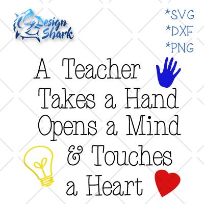 A Teacher takes a Hand SVG Design Shark 