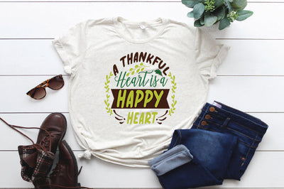 A Thankful Heart is a Happy Heart SVG thesvgfactory 