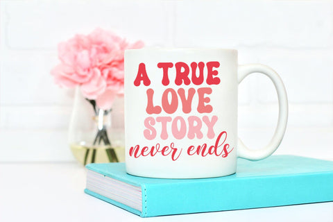 A True Love Story I Groovy Valentines Day SVG I Valentines SVG Happy Printables Club 