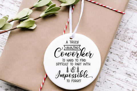 A Truly Amazing Coworker I Coworkers Christmas Ornament SVG SVG Happy Printables Club 