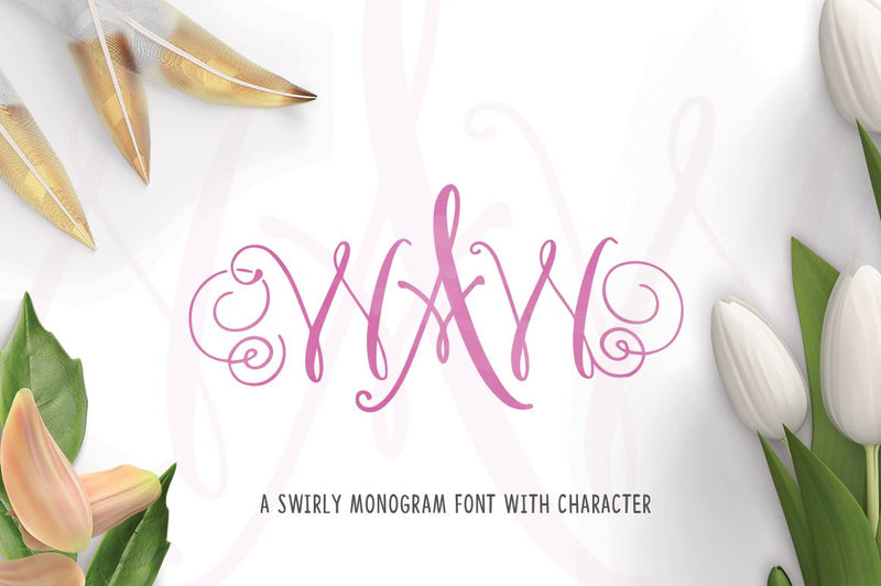 A WAW Monogram Font Font Maroon Baboon 