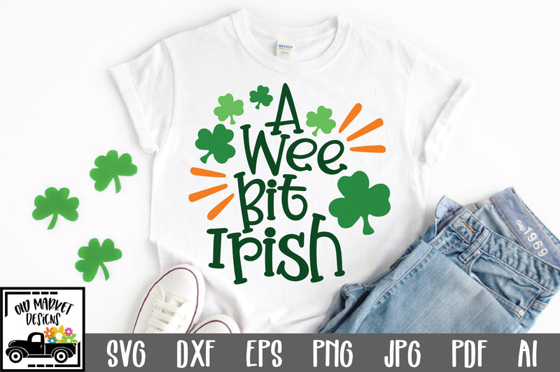 Wee Bit Lettering A Wee Bit Irish SVG Cut File - So Fontsy