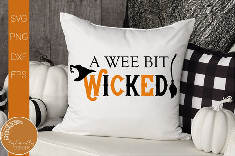 A Wee Bit Wicked SVG-Halloween Quote SVG SVG Linden Valley Designs 