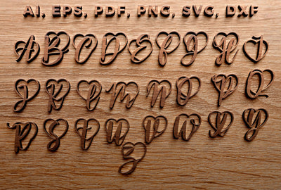 A-Z valentine HEART Alphabets Big Bundle SVG MD JOYNAL ABDIN 