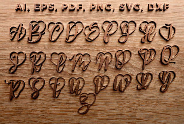 A-Z valentine HEART Alphabets Big Bundle SVG MD JOYNAL ABDIN 