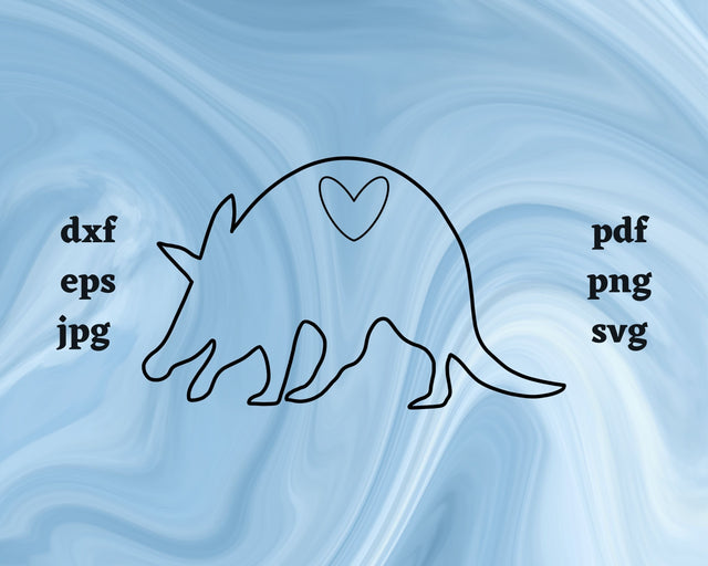 Aardvark Heart SVG Cut File SVG Northern Light SVG 