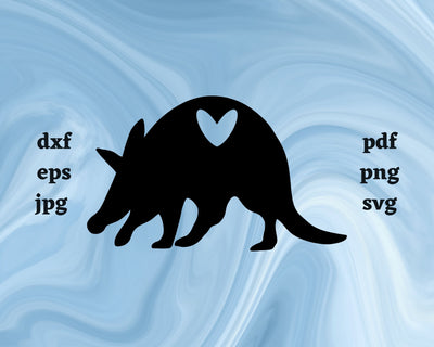 Aardvark Heart SVG Cut File SVG Northern Light SVG 