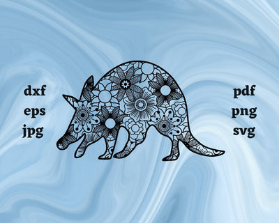 Aardvark Mandala SVG Cut File SVG Northern Light SVG 