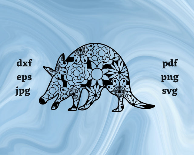 Aardvark Mandala SVG Cut File SVG Northern Light SVG 