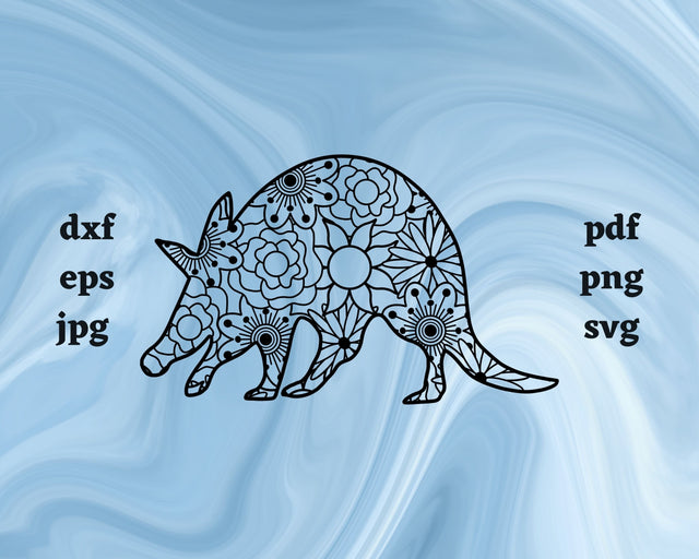 Aardvark Mandala SVG Cut File SVG Northern Light SVG 