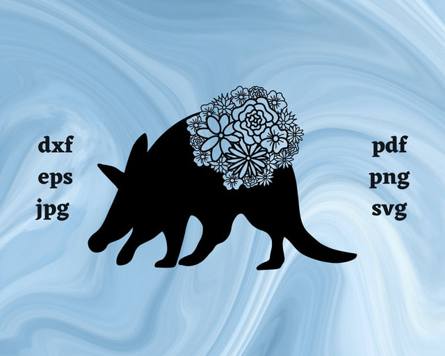 Aardvark Mandala SVG Cut File SVG Northern Light SVG 