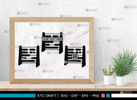 Abacus Monogram, Abacus Silhouette, Abacus SVG Cut Files, Mathematics Svg, Sports Svg, Maths Svg, Abacus Svg, SB00098 SVG ETC Craft 