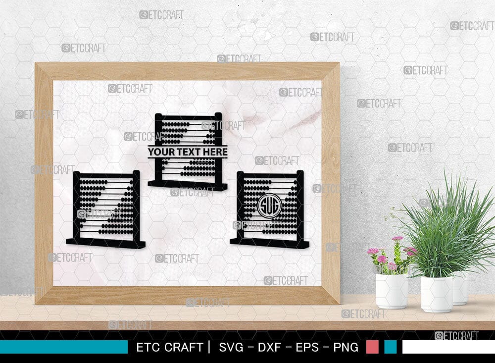 Abacus Monogram, Abacus Silhouette, Abacus SVG Cut Files, Mathematics ...