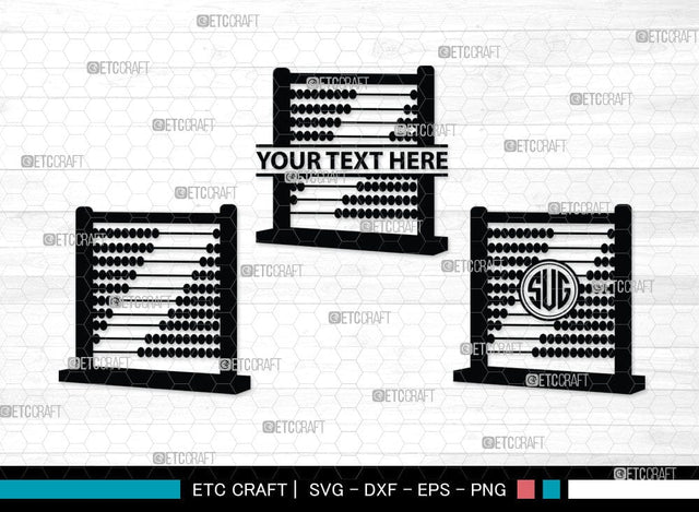 Abacus Monogram, Abacus Silhouette, Abacus SVG Cut Files, Mathematics Svg, Sports Svg, Maths Svg, Abacus Svg, SB00098 SVG ETC Craft 