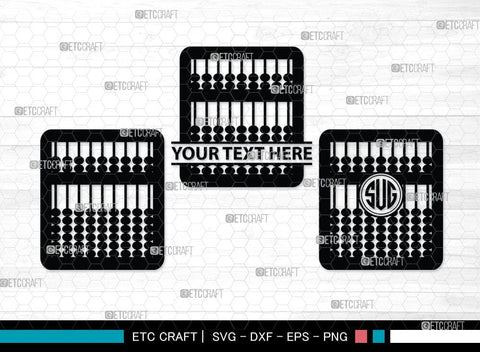 Abacus Monogram, Abacus Silhouette, Abacus SVG Cut Files, Mathematics Svg, Sports Svg, Maths Svg, Abacus Svg, SB00098 SVG ETC Craft 