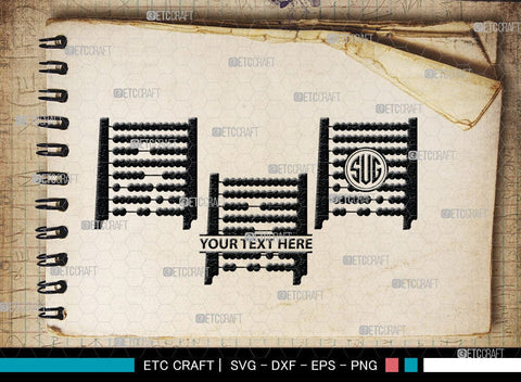 Abacus Monogram, Abacus Silhouette, Abacus SVG Cut Files, Mathematics Svg, Sports Svg, Maths Svg, Abacus Svg, SB00098 SVG ETC Craft 